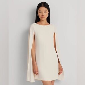 NWT LAUREN Ralph Lauren Cape Georgette Cocktail Dress